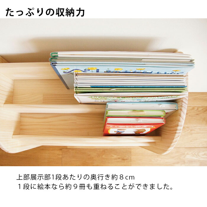 楽天市場】ほんたてMパイン完成品 木遊舎 絵本棚 おしゃれ 完成品 すぐ