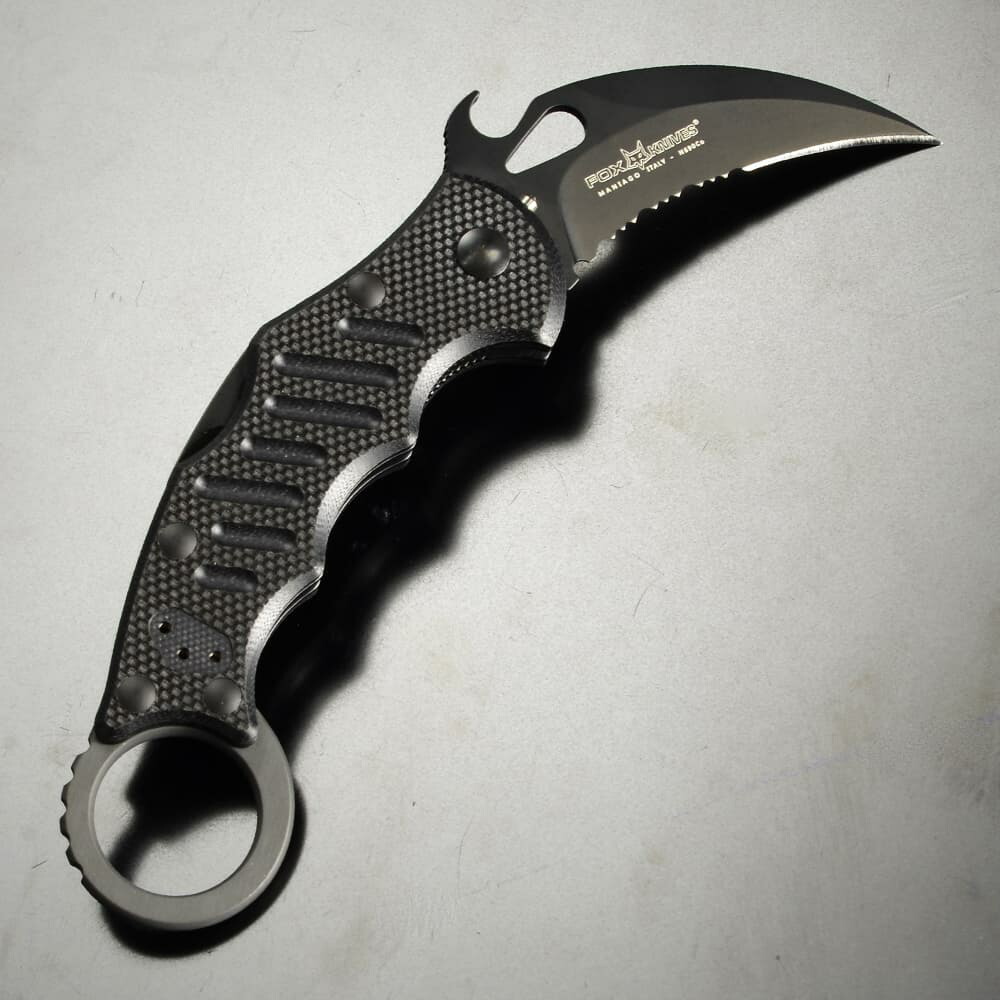 楽天市場】FOX カランビット 半波刃 G10ハンドル 折りたたみ式