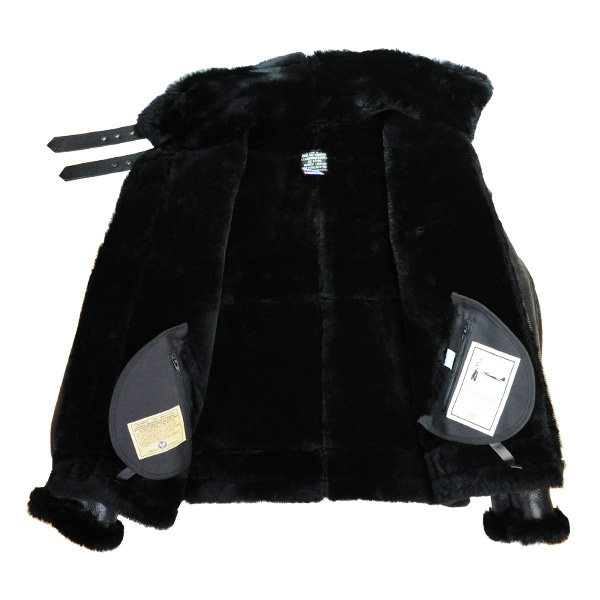 楽天市場】AVIREX B-3 フライトジャケット ムートン ブラック [ 44