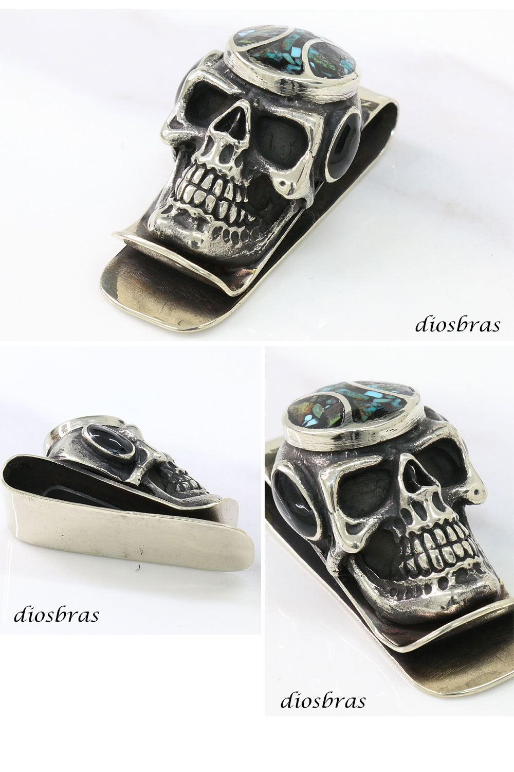 楽天市場】マネークリップ スカル リング 髑髏 骸骨 シルバー プレーン