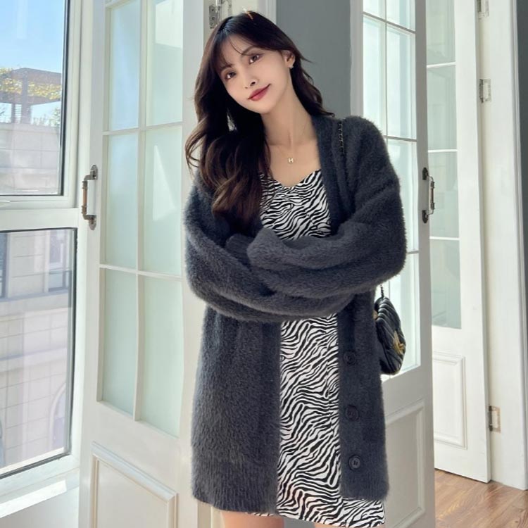 楽天市場】ふわふわ シャギーカーディガン 秋 モコモコ カーディガン