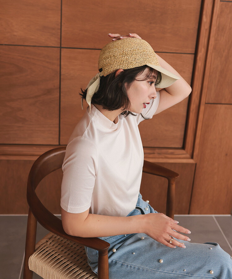 楽天市場】レディース 帽子 キャップ バック リボン ハット 麦わら帽子
