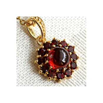 楽天市場】【碌山】 シルバー ガーネット ダリア ペンダントトップ碌山