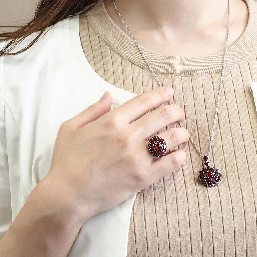 楽天市場】【スーパーセールクーポン有】【碌山】 シルバー ガーネット