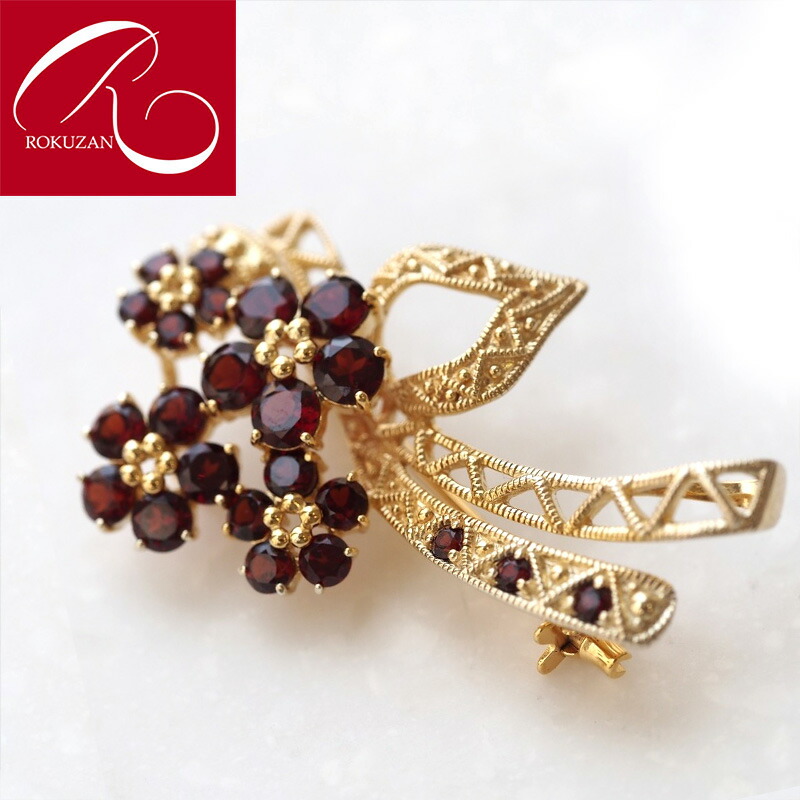 楽天市場】【碌山】 シルバー ガーネット フラワーブーケ ペンダント