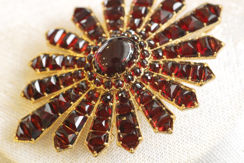 楽天市場】【碌山】 シルバー ガーネット ブローチ ロクザン シルバー