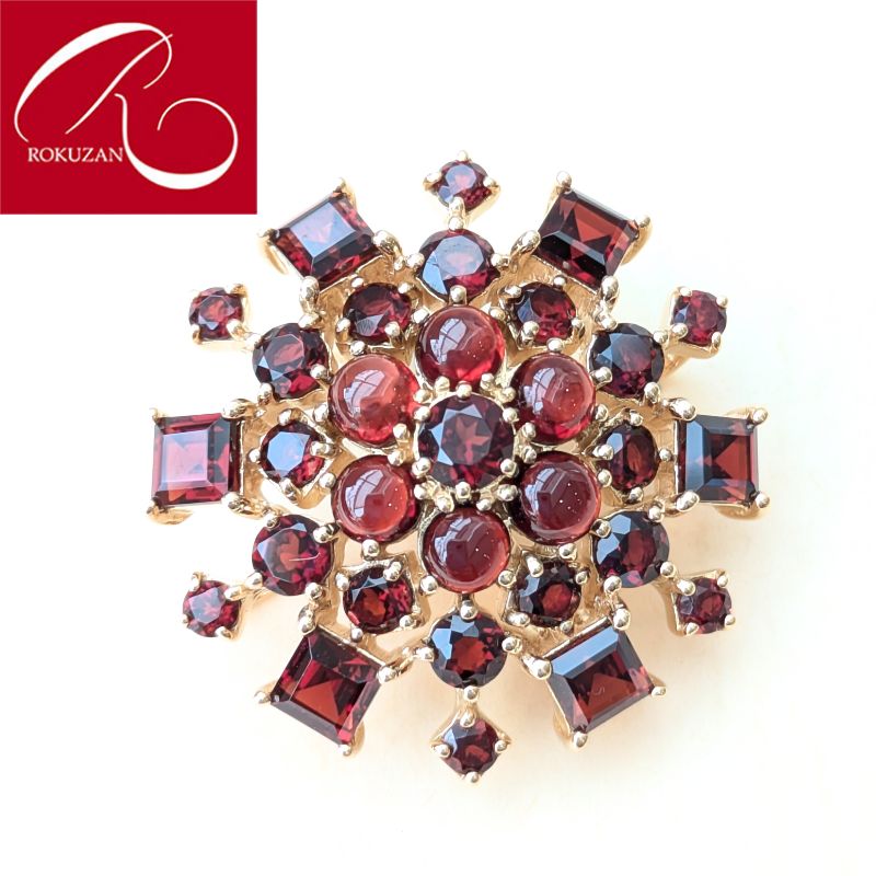 楽天市場】【碌山】 シルバー ガーネット ブローチ&ペンダントトップ