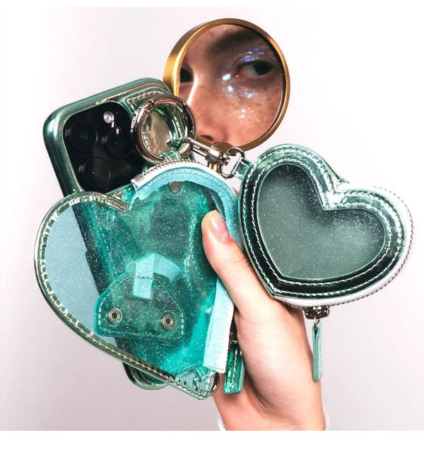 楽天市場】【即納】 エジュー ajew PVC heart planet pouch ハート