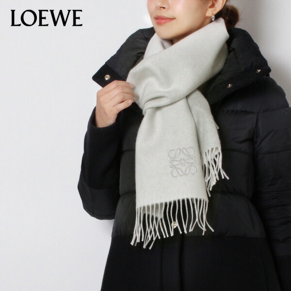 楽天市場】ロエベ LOEWE ウール+カシミヤ バイカラー スカーフ