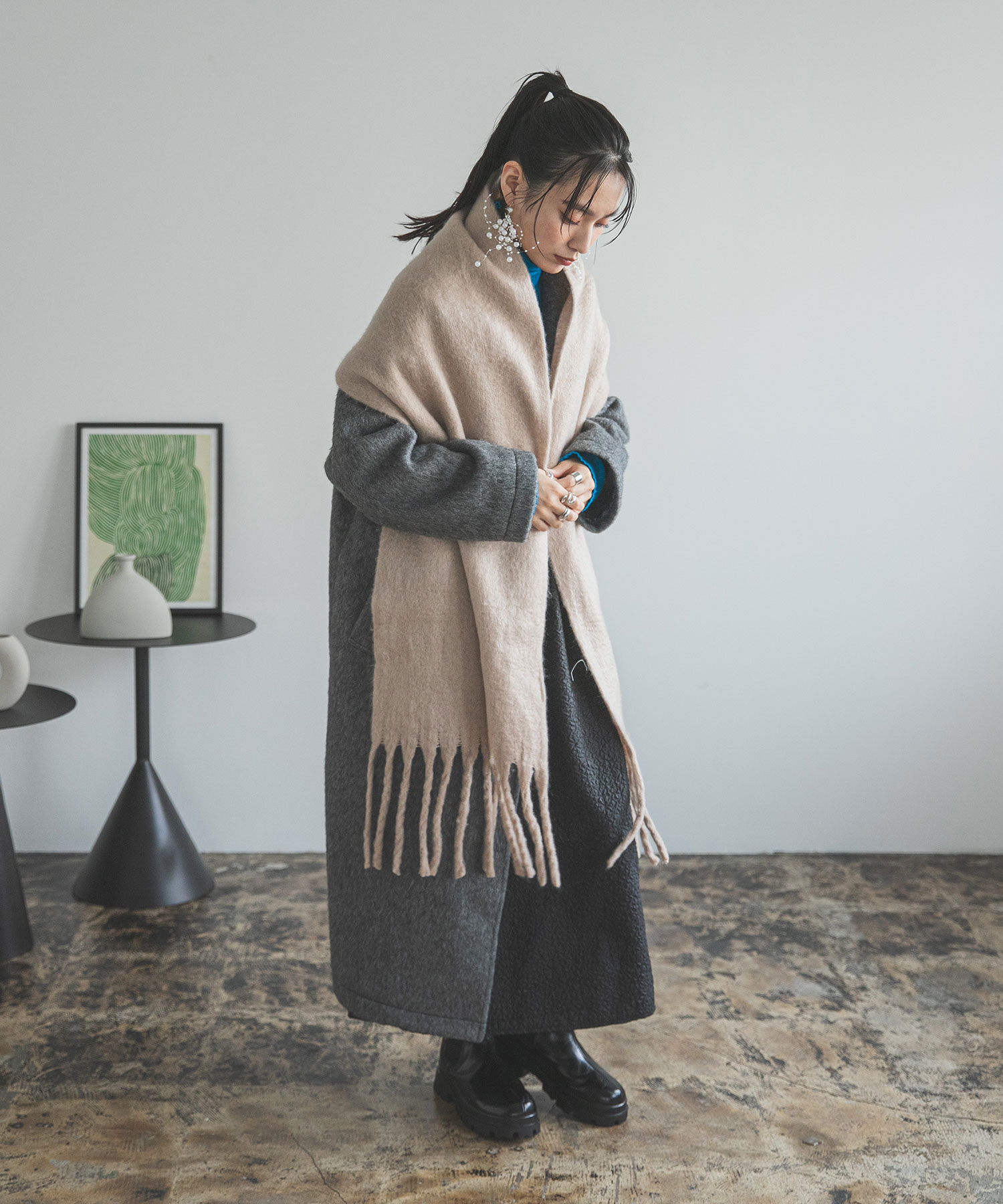 楽天市場】ボリュームマフラー レディース 服飾小物 秋 冬 アイボリー