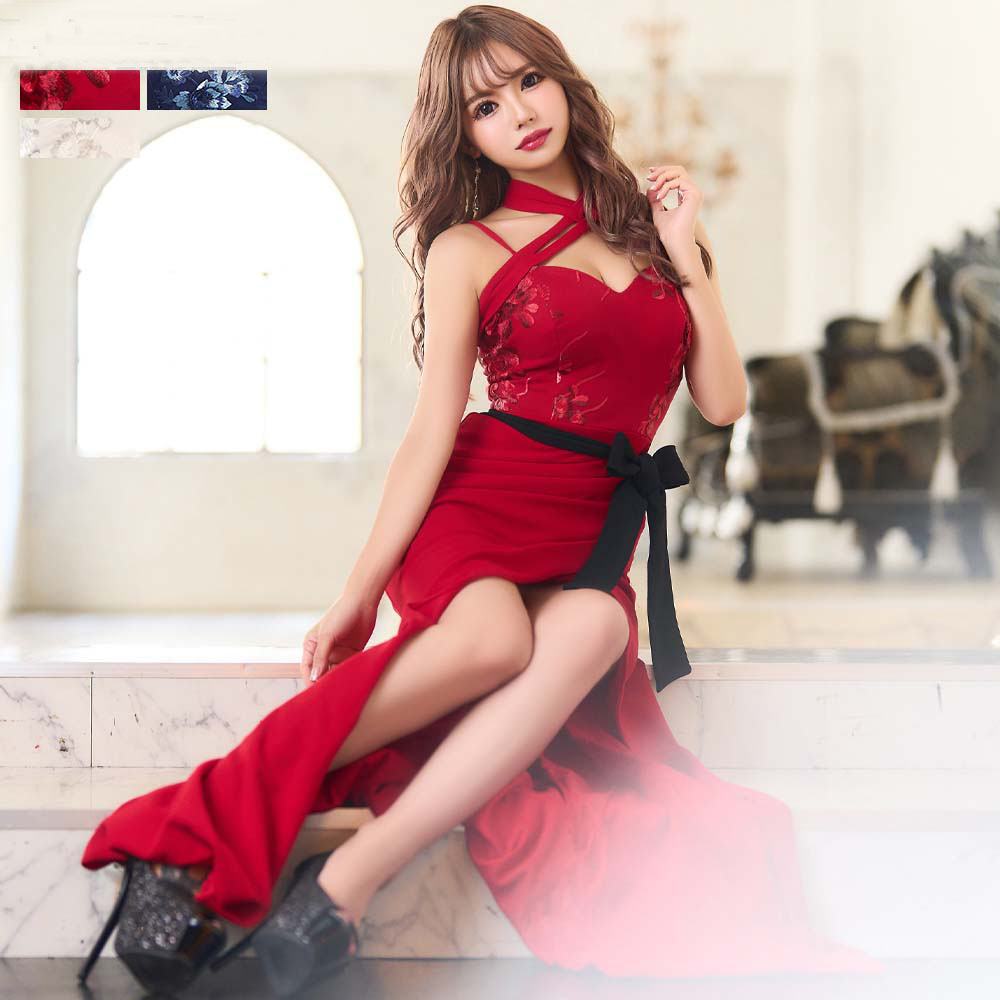 楽天市場】ロングドレス キャバドレス 送料無料 ナイトドレス セクシー