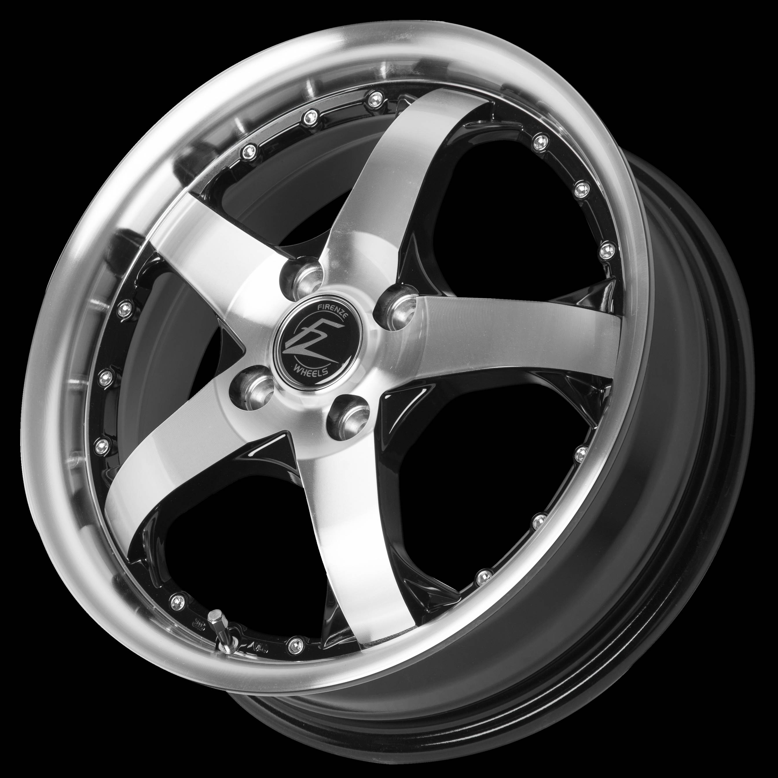 楽天市場】15インチアルミホイール 軽自動車 4本セット FZ431 ブラポリ