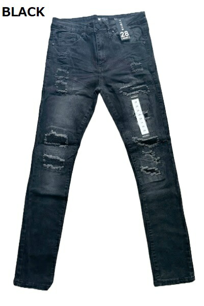 楽天市場】WAIMEA ダメージ加工ストレッチ入りスキニーデニムパンツ/28