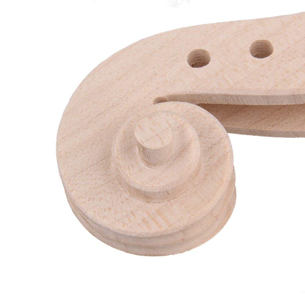 楽天市場】4/4 フルサイズ バイオリンネック バイオリンパーツ 彫刻 未