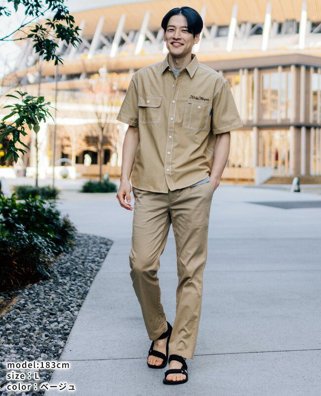 楽天市場】【ブランド直営】シャンブレー ワーク 半袖 シャツ（メンズ