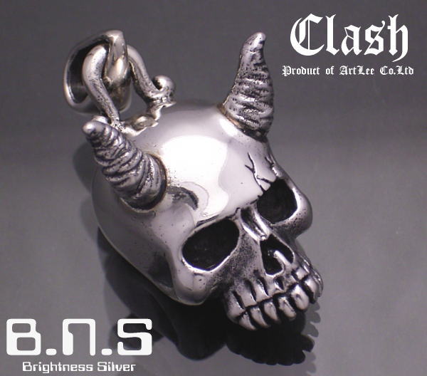 楽天市場】鬼の髑髏-Clash-鬼スカルペンダント シルバー925 (おにオニ