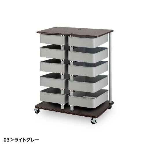 楽天市場】【回転する収納トレイが5段×2列】キッチン リビング ワゴン