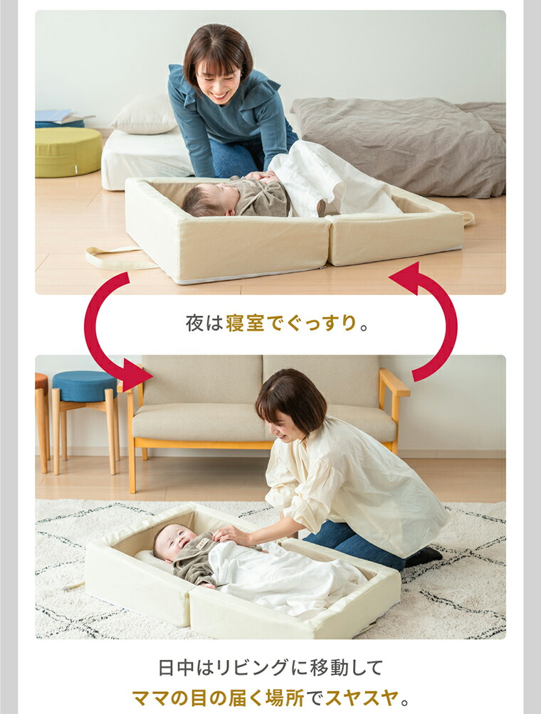 楽天市場】ベビー用 ベッドインベッド 【持ち運びOK】 新生児〜18ヵ月