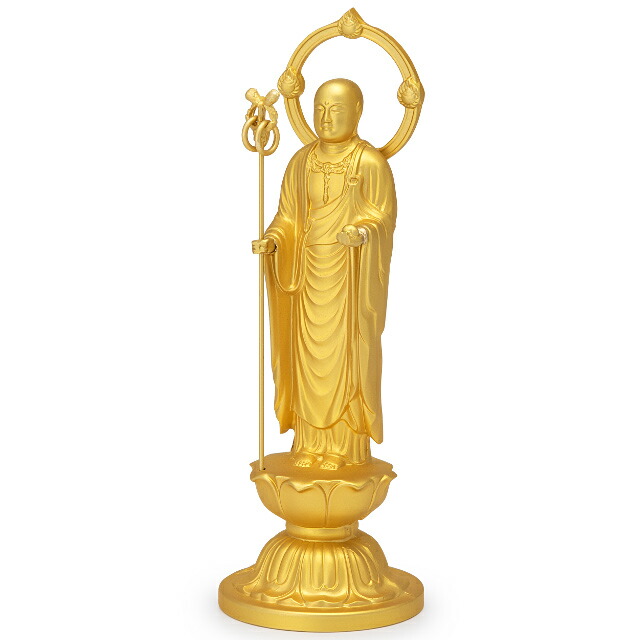 楽天市場】地蔵菩薩 合金製 10.2cm【牧田秀雲作】 高さ10.2cm×巾3.5cm