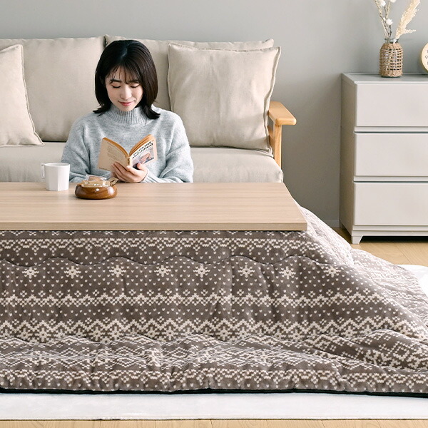 楽天市場】こたつ こたつ布団 長方形 105×70-75用 フランネル調 両面