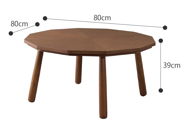 楽天市場】《東谷》こたつテーブル 80×80 12角形 多角形 こたつ単品