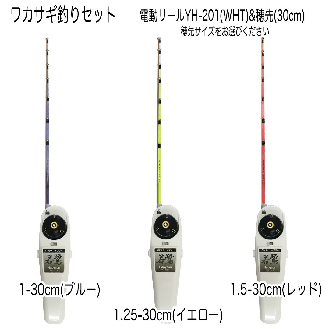 楽天市場】わかさぎセット 極技ワカサギ替え穂先 30cm HAPYSON 電動