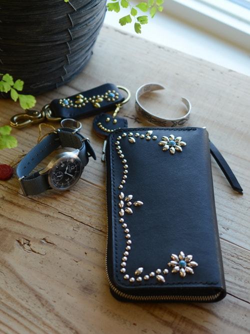 楽天市場】財布 ターコイズ スタッズの通販