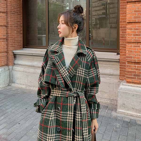 楽天市場】チェスターコート チェック柄 レディース ロングコート