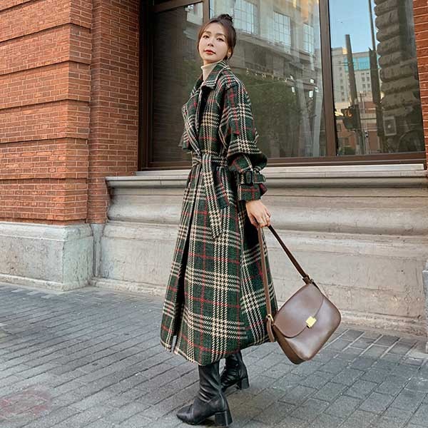 楽天市場】チェスターコート チェック柄 レディース ロングコート