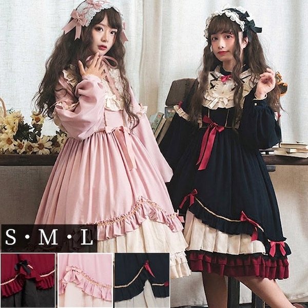 楽天市場】送料無料 ワンピース レディース ロリィタ ゴスロリ