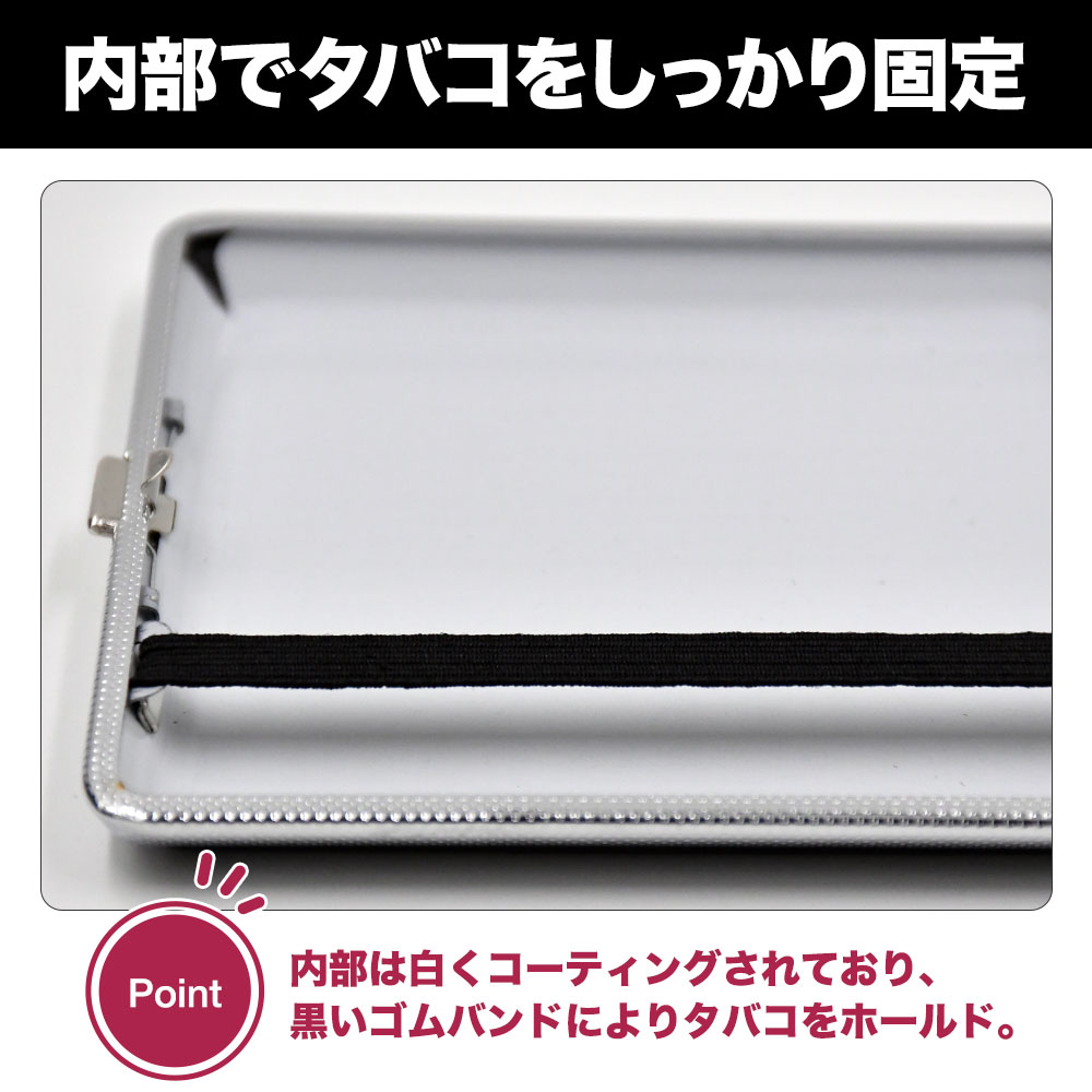 楽天市場】シガレットケース 20本まで収納可 シルバー ブラック レザー