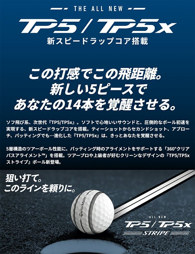 楽天市場】TaylorMade テーラーメイド 日本正規品 TP5 STRIPE