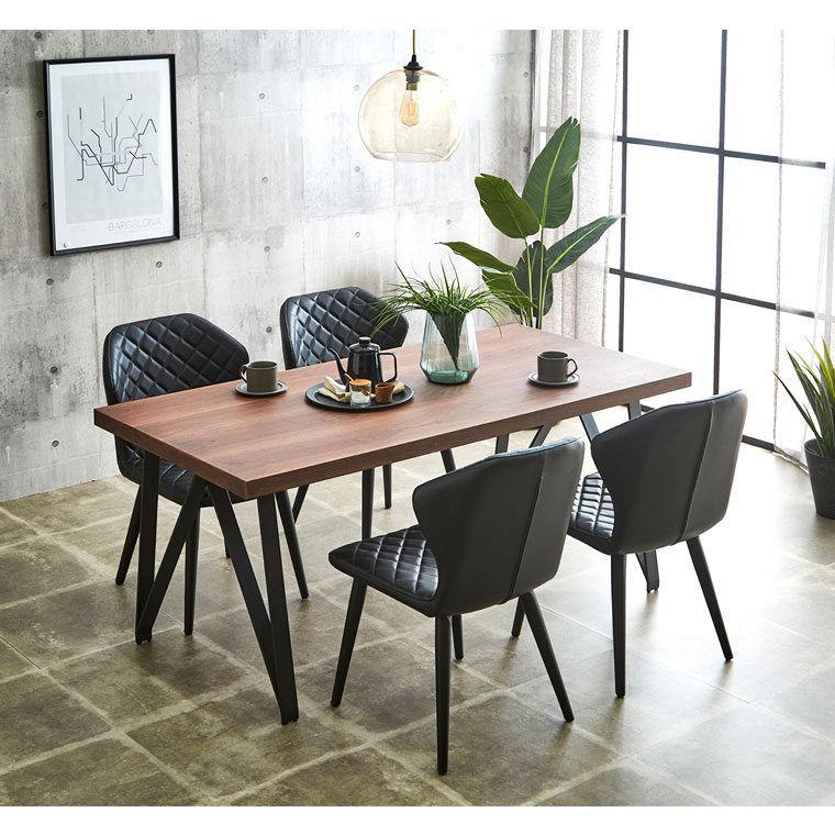 楽天市場】ダイニングテーブル 4人掛け ウォールナット 160cm 長方形