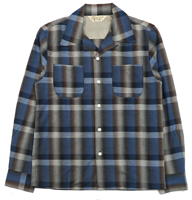 楽天市場】JELADO ジェラード 長袖 オンブレーチェック オープンカラー