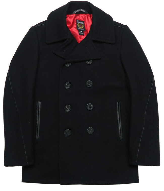 楽天市場】ショット Schott ピーコート レザーパイピング 740C 24oz