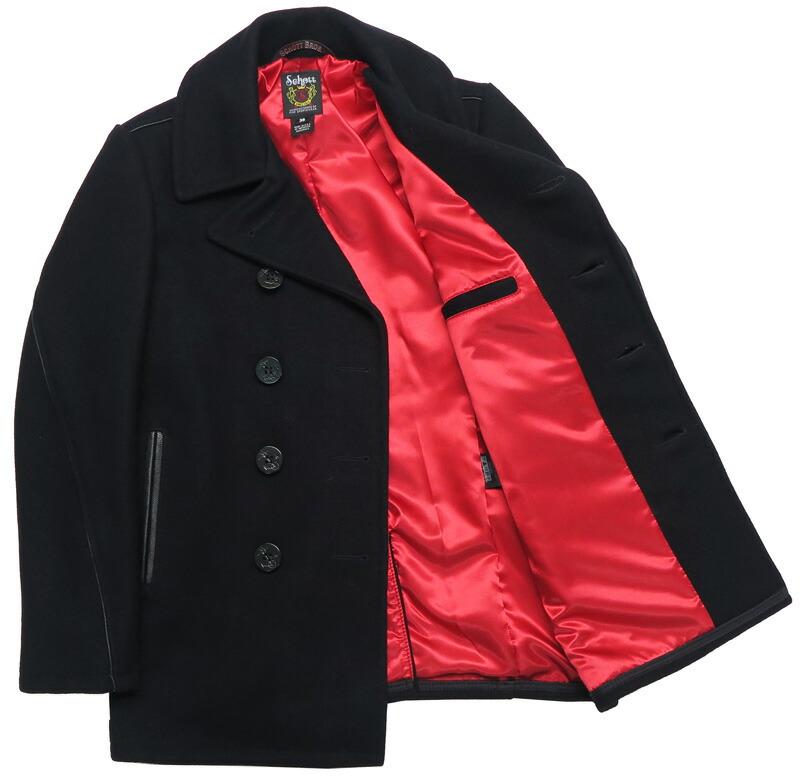 楽天市場】ショット Schott ピーコート レザーパイピング 740C 24oz