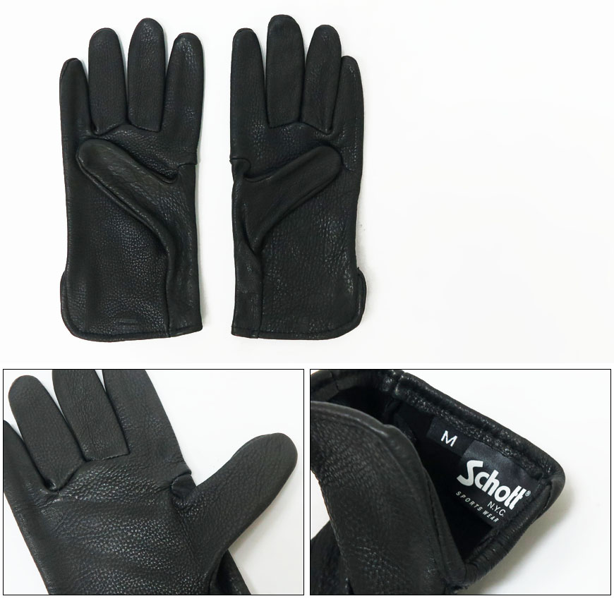 楽天市場】ショット Schott ディアスキン グローブ バイカー 鹿革