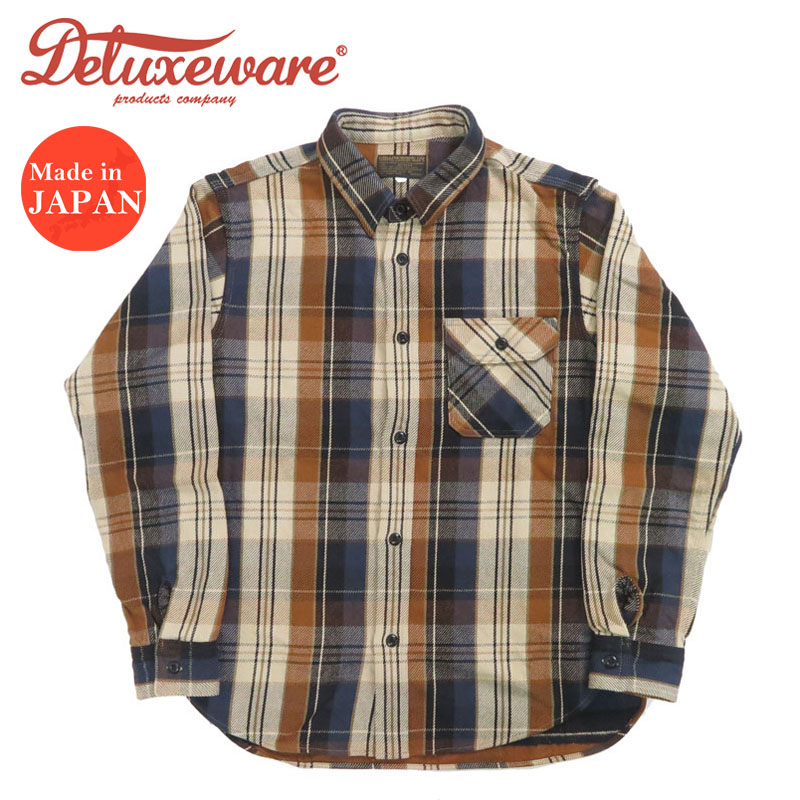 楽天市場】デラックスウェア DELUXEWARE 長袖 ヘビーネル シャツ