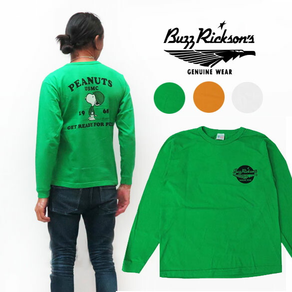 楽天市場】バズリクソンズ BUZZ RICKSON'S 長袖 Tシャツ ピーナッツ