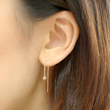 楽天市場】アメリカンピアス K18 ブラウンダイヤモンドアメリカン