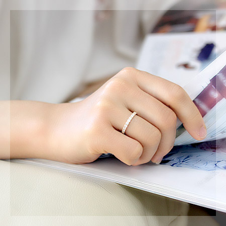 楽天市場】K18 ダイヤモンド エタニティリング 0.5ct 11石 H&C ハート