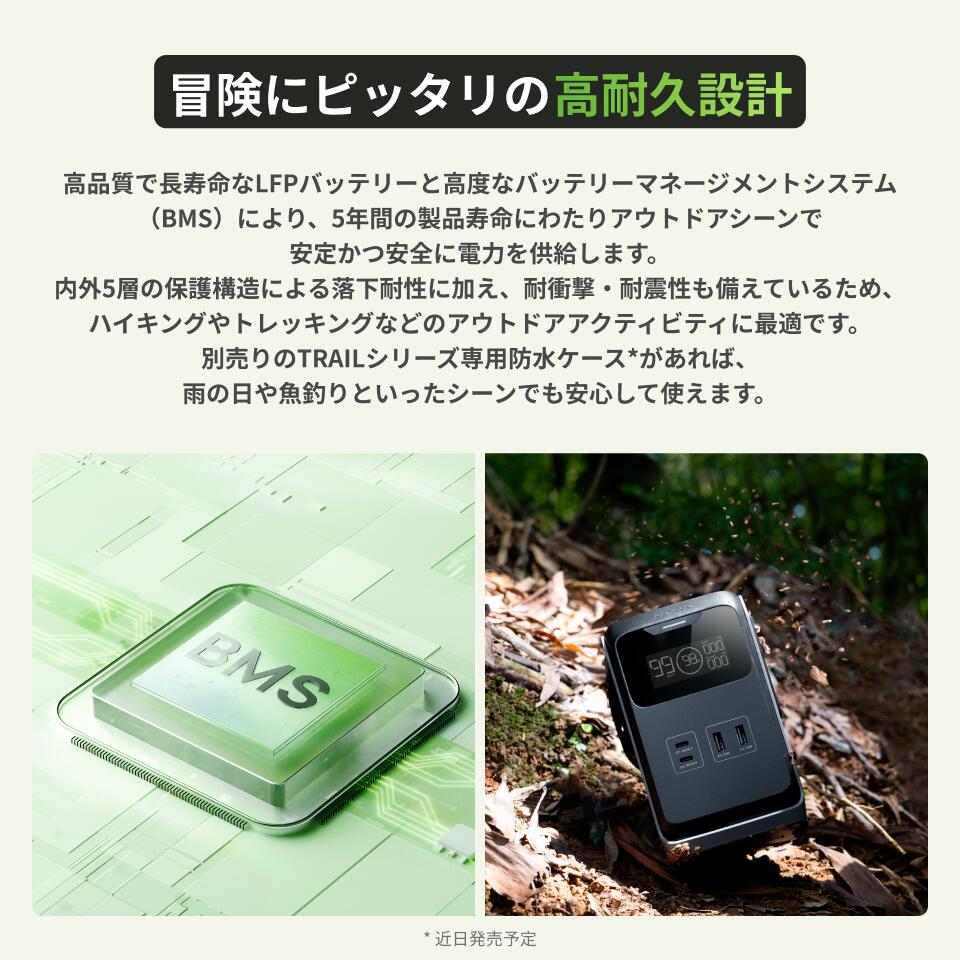 楽天市場】EcoFlow ポータブル電源 Trail 200 DC 192Wh 超軽量 リン酸