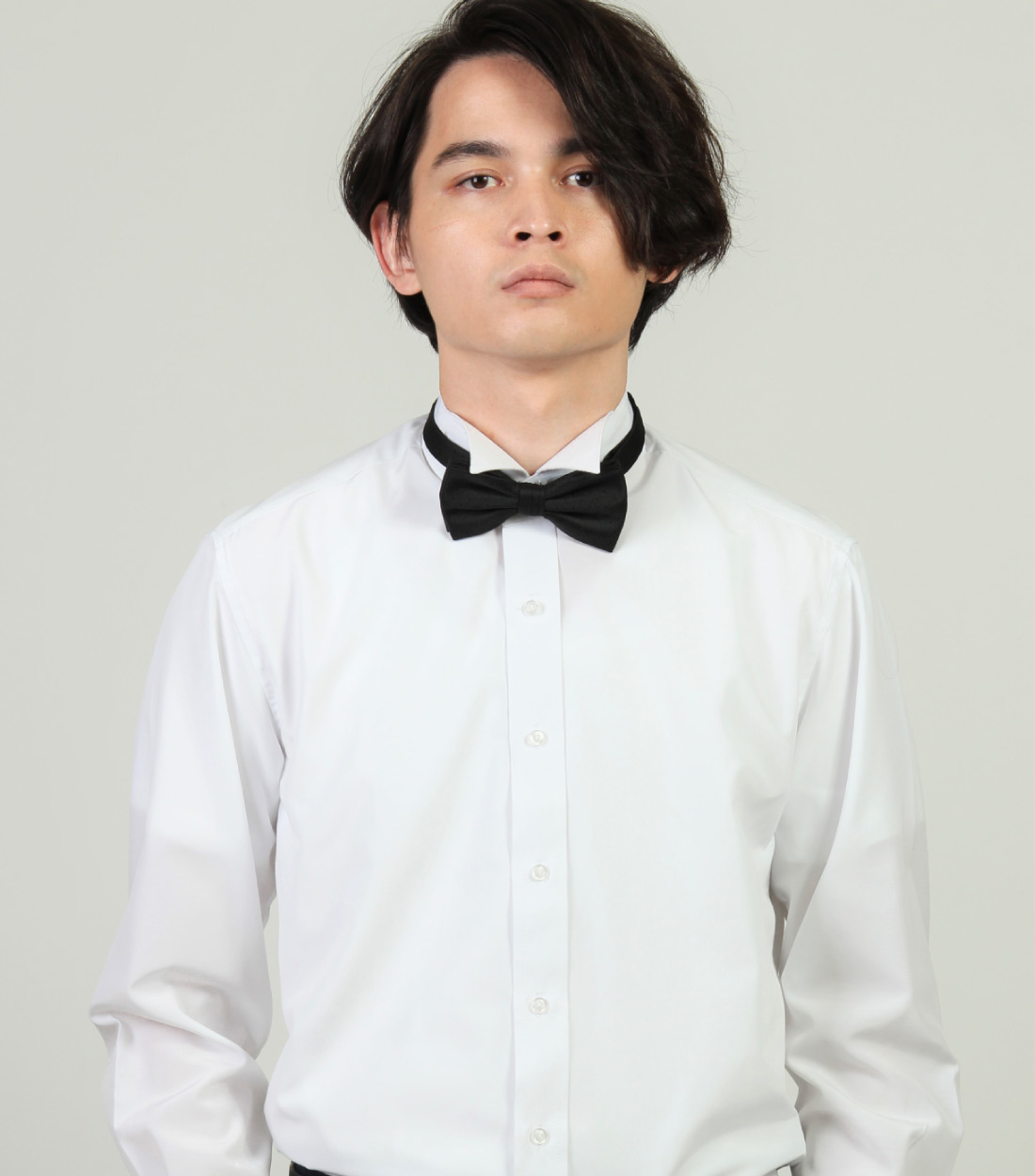 楽天市場】【メール便】ウイングカラーシャツ 蝶ネクタイ カフス