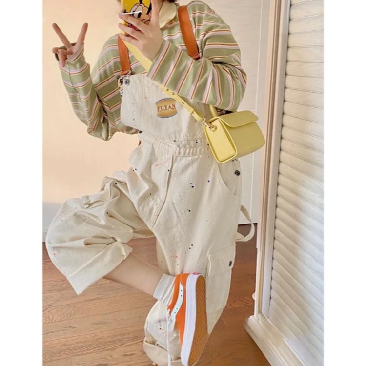 楽天市場】 ダンス オーバーオール ストレート つなぎ デニム ジーンズ