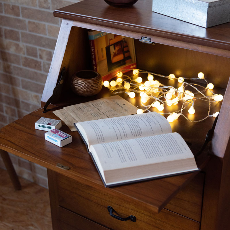 楽天市場】アジアン家具 天然木ライティングビューロー ライティング