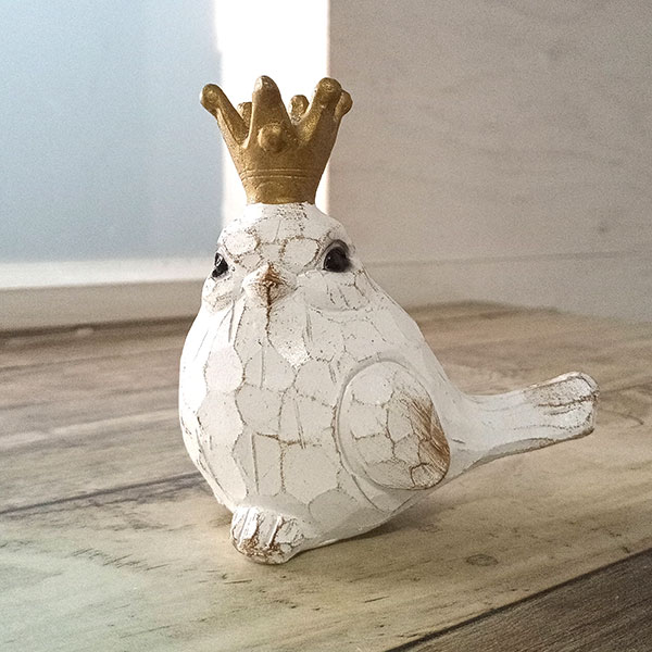 楽天市場】オーナメント：アンティークアニマル・クラウンバード（B-WH