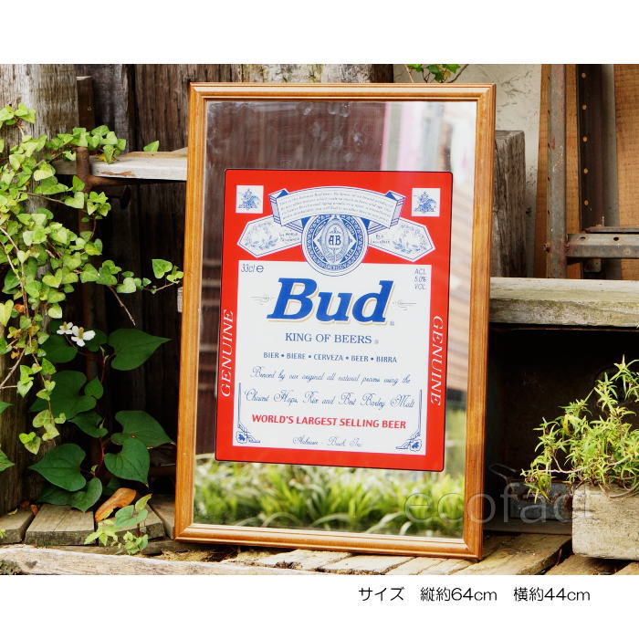 楽天市場】パブミラー バーミラー 鏡 壁掛け バドワイザー ビール