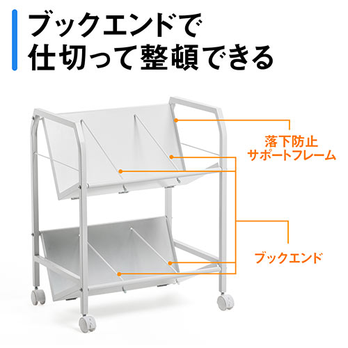 楽天市場】ファイルワゴン 2段 A4 キャスター付本書類 収納 仕切り