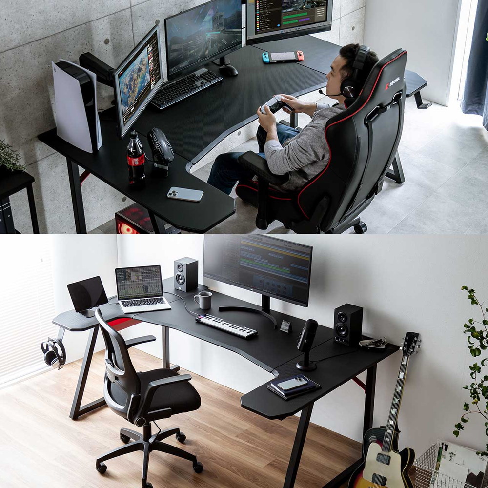 楽天市場】ゲーミングデスク パソコンデスク デスク ゲーミング