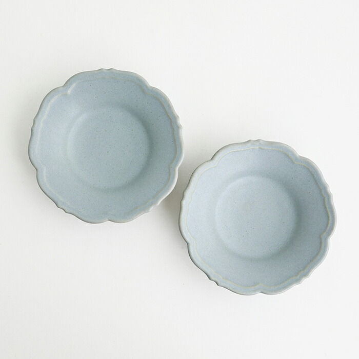 楽天市場】【ふるさと納税】【Awabi ware】輪花皿S ペアセット（青